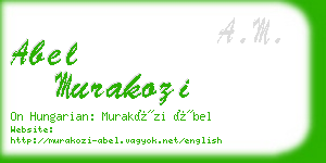 abel murakozi business card